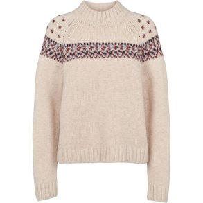 BASIC APPAREL - Blanche Sweater - Bordeaux truffle/Sky Captain/Copen blue