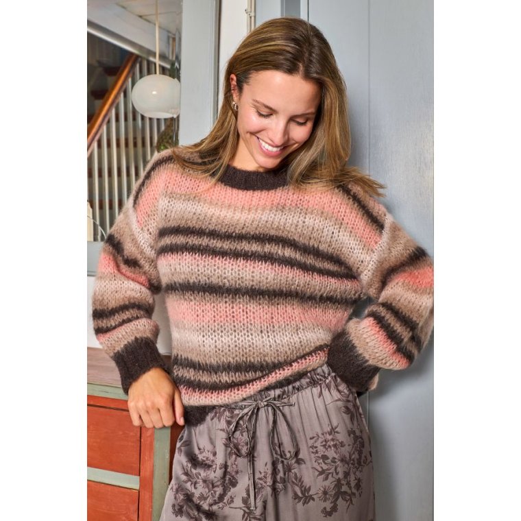 Black Colour - BCALANA striped jumper - Soft Rose