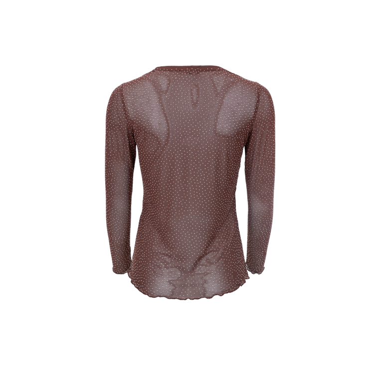 BLACK COLOUR - BCALEXIS tee w/stones - Coffee