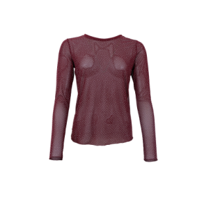 BLACK COLOUR - BCALEXIS tee w/stones - Plum