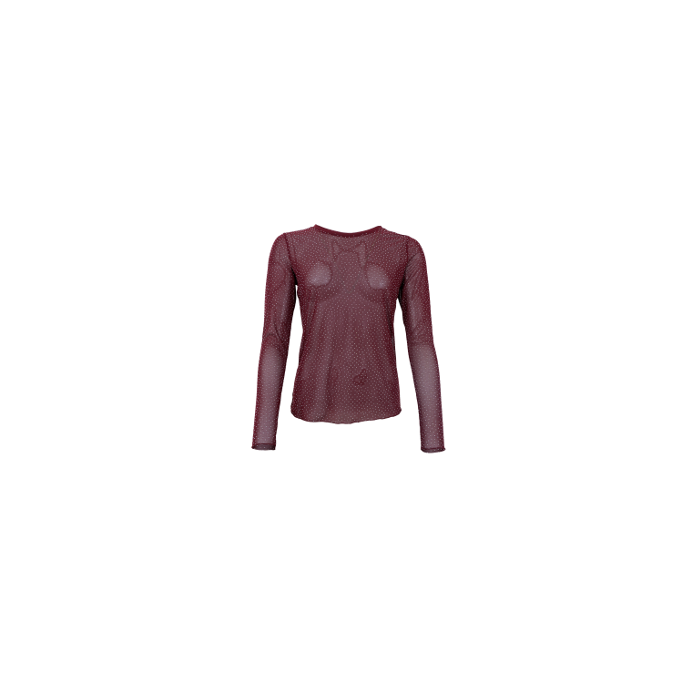 BLACK COLOUR - BCALEXIS tee w/stones - Plum
