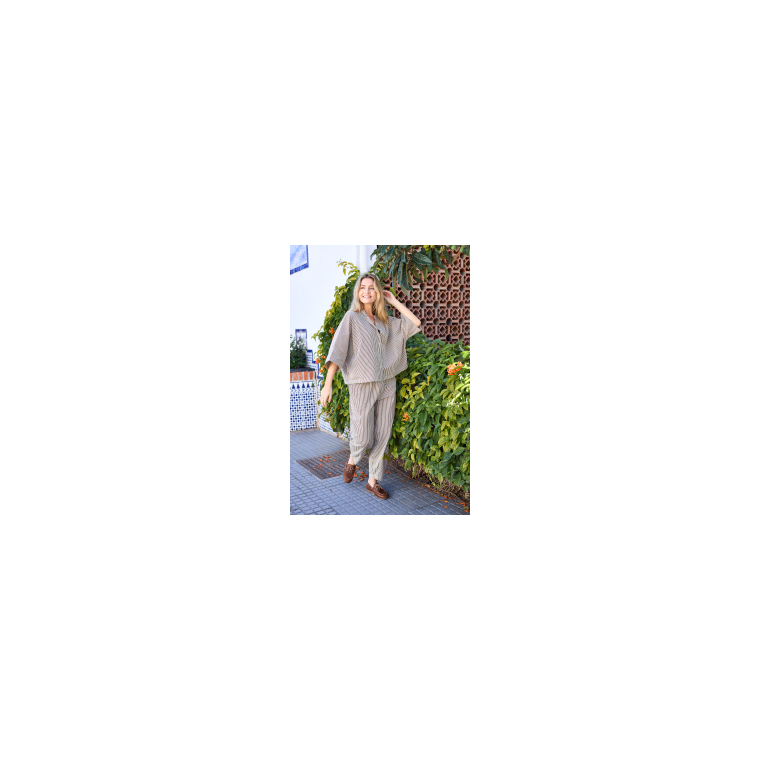 Black Colour - BCALLY barrel pant - Creme