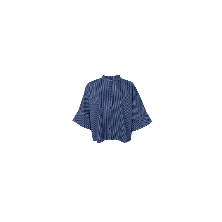 Black Colour - BCALLY loose shirt - Navy