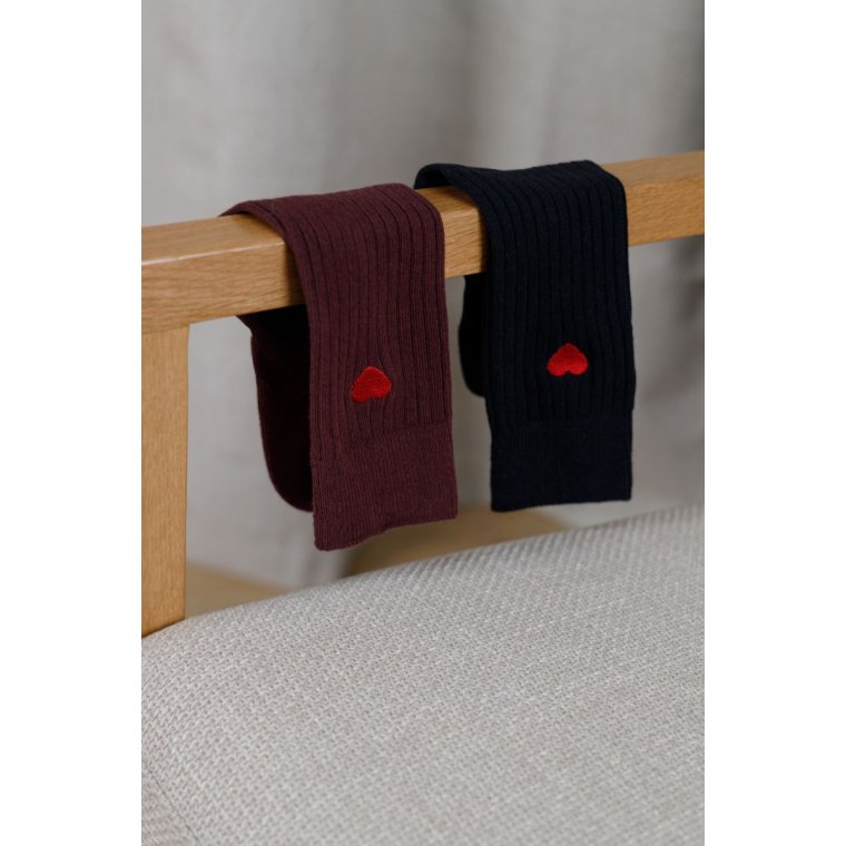 BLACK COLOUR - BCANISHA heart sock - Black