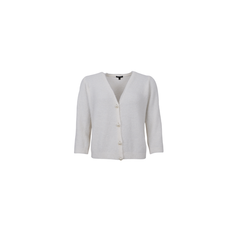 BLACK COLOUR - BCBELLA pearl knit cardigan - Off White