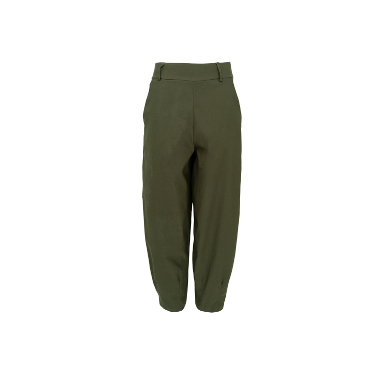 Black Colour - BCBEVERLY barrel pant - Dk. Army