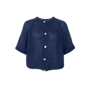 Black Colour - BCBJOERK patent knit cardigan - Navy