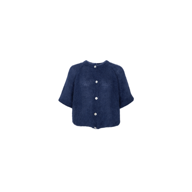 Black Colour - BCBJOERK patent knit cardigan - Navy
