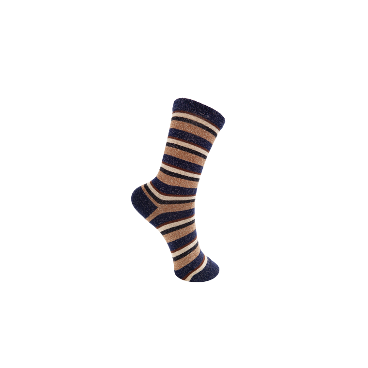 BLACK COLOUR - BCBRANDI striped sock - Dark Navy