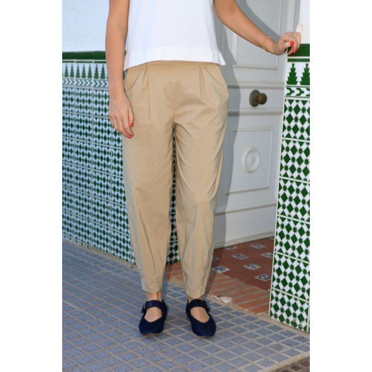 BLACK COLOUR - BCDAVINA barrel pant - Sand