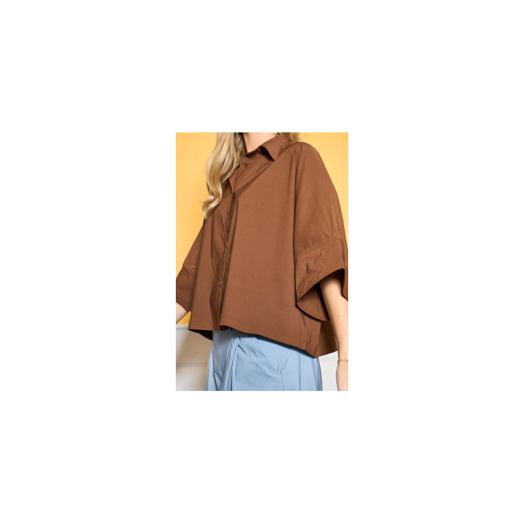 Black Colour - BCDAVINA loose shirt - Hazelnut Brown