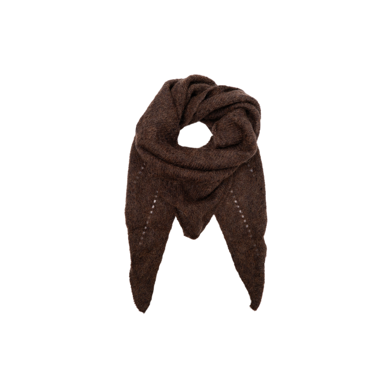 BLACK COLOUR - BCDELL knitted mini scarf - Mocca