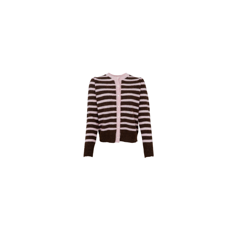 Black Colour - BCDELL puff cardigan - Brown