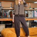 Black Colour - BCDELL striped knit cardigan - Coffee