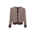 Black Colour - BCDELL striped knit cardigan - Coffee