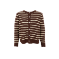 BLACK COLOUR - BCDELL striped knit cardigan - Mocca