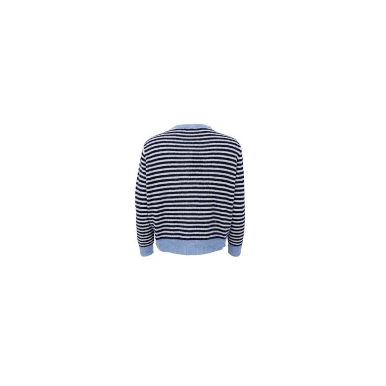 Black Colour - BCDELL striped knit cardigan - Navy