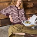 Black Colour - BCDELL striped knit cardigan - Plum