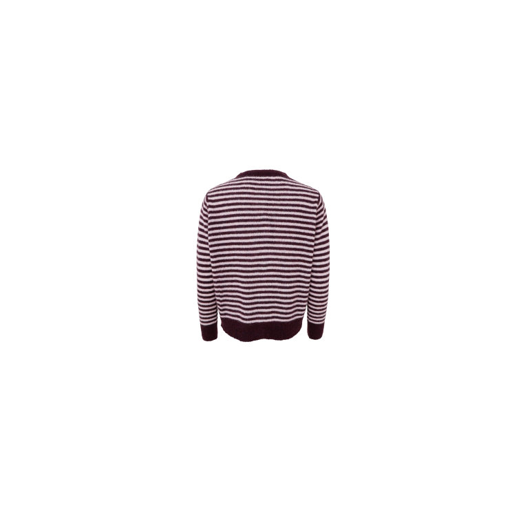 Black Colour - BCDELL striped knit cardigan - Plum