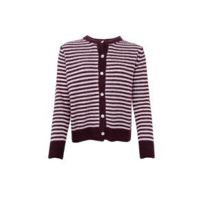 Black Colour - BCDELL striped knit cardigan - Plum