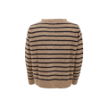 BLACK COLOUR - BCDELL striped knit cardigan - Taupe