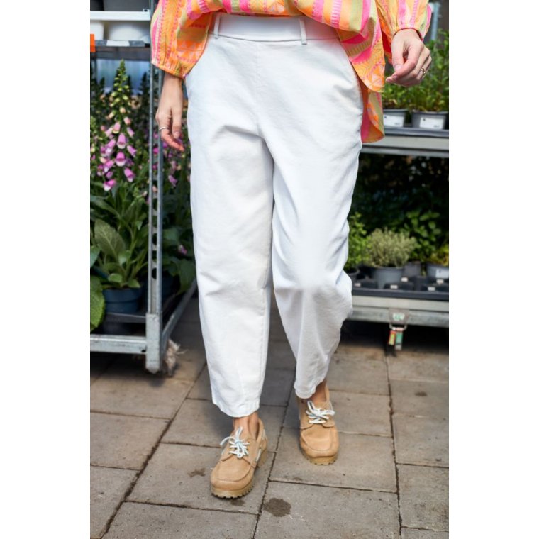 Black Colour - BCDENICE denim barrel pant - White