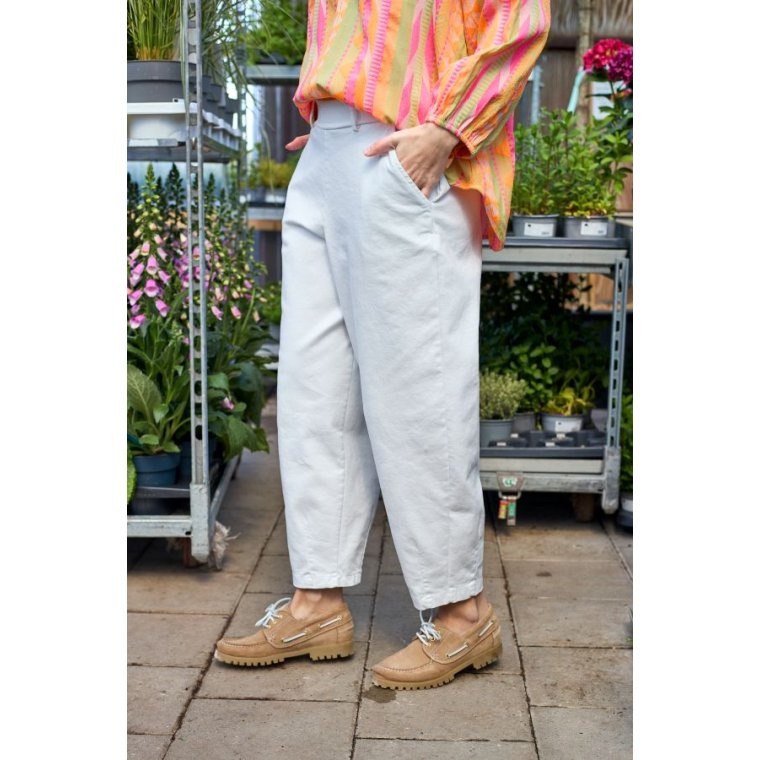 Black Colour - BCDENICE denim barrel pant - White