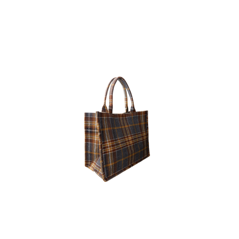 Black Colour - BCDEX Bag - Grey Check