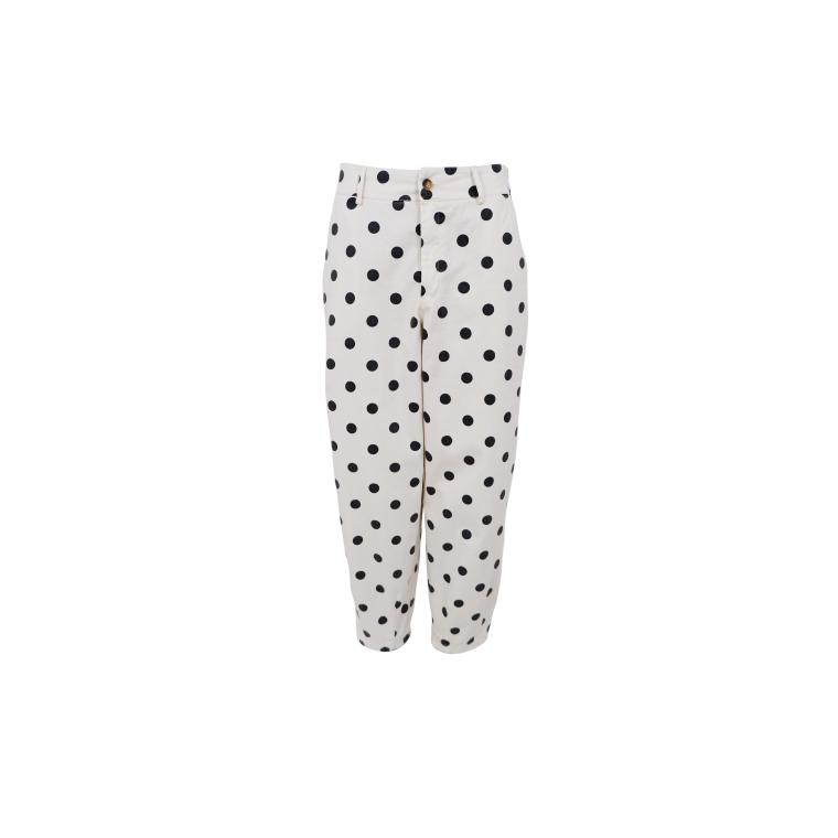 Black Colour - BCELLIE barrel pant - White Dot