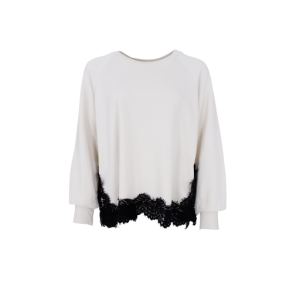 Black Colour - BCEVY lace sweatshirt - Off White
