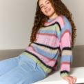 Black Colour - BCFREY striped jumper - Soft Candy