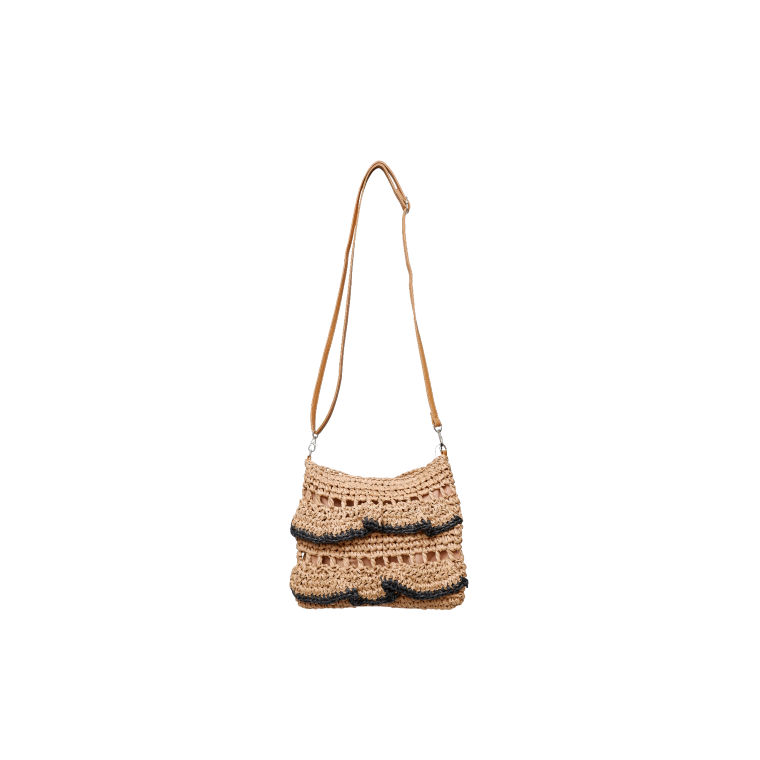 BLACK COLOUR - BCISLA boho bag - Nature w. Black