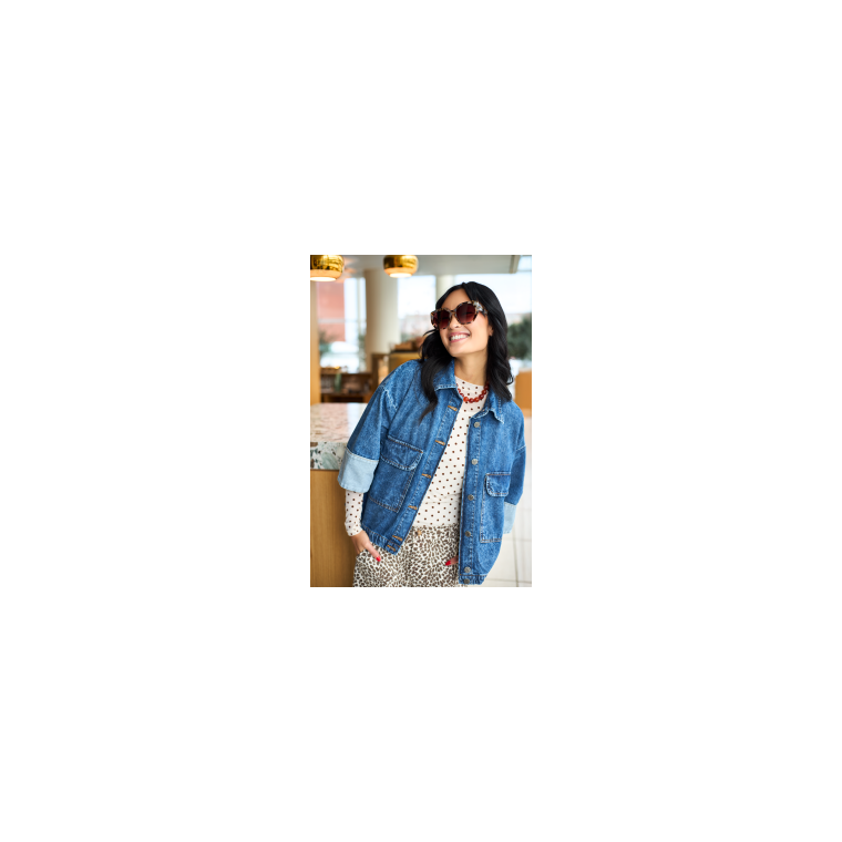 Black Colour - BCIZZY denim jacket - Mid Blue