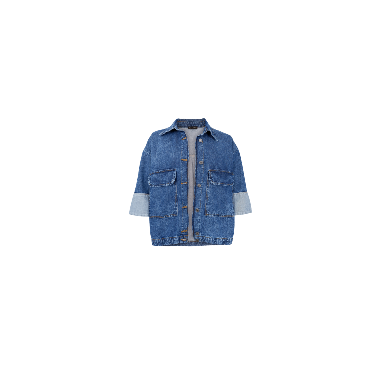 Black Colour - BCIZZY denim jacket - Mid Blue