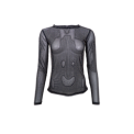 Black Colour - BCJESSIE mesh blouse - Black Dotted