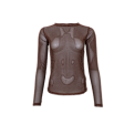 Black Colour - BCJESSIE mesh blouse - Coffee
