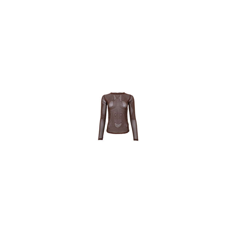 Black Colour - BCJESSIE mesh blouse - Coffee