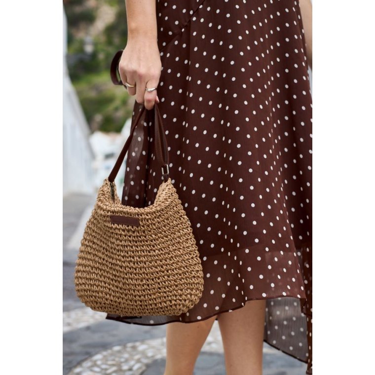 Black Colour - BCJODIE jute bag - Khaki
