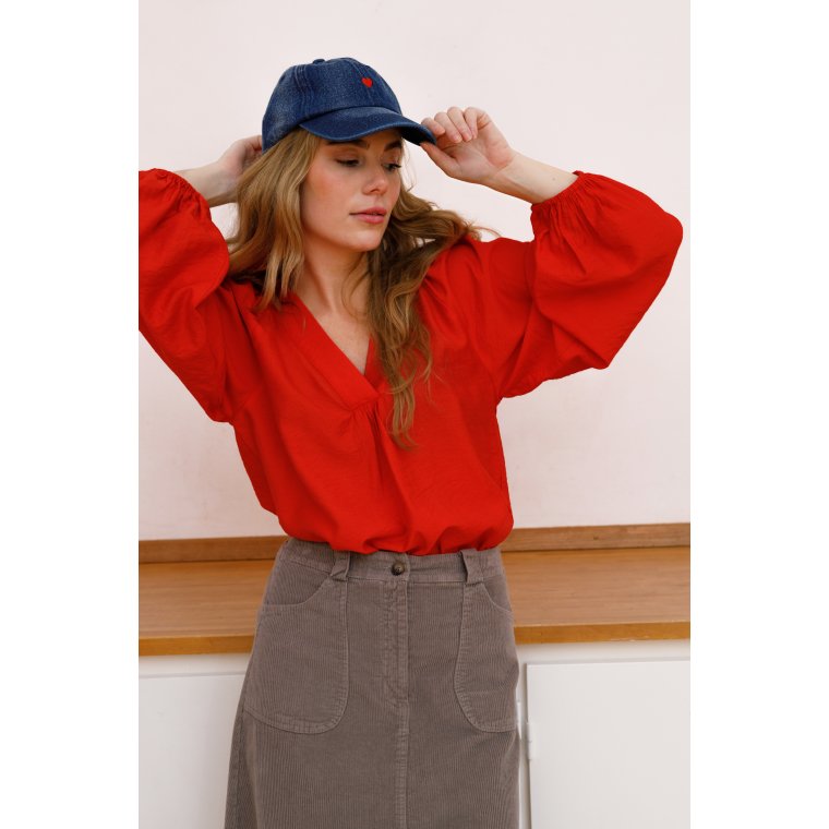 BLACK COLOUR - BCLUISA raglan blouse - Red