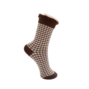 BLACK COLOUR - BCLUMINA sock - Coffee Checkered