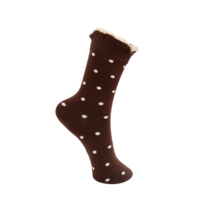 BLACK COLOUR - BCLUMINA sock - Coffee w. Dots