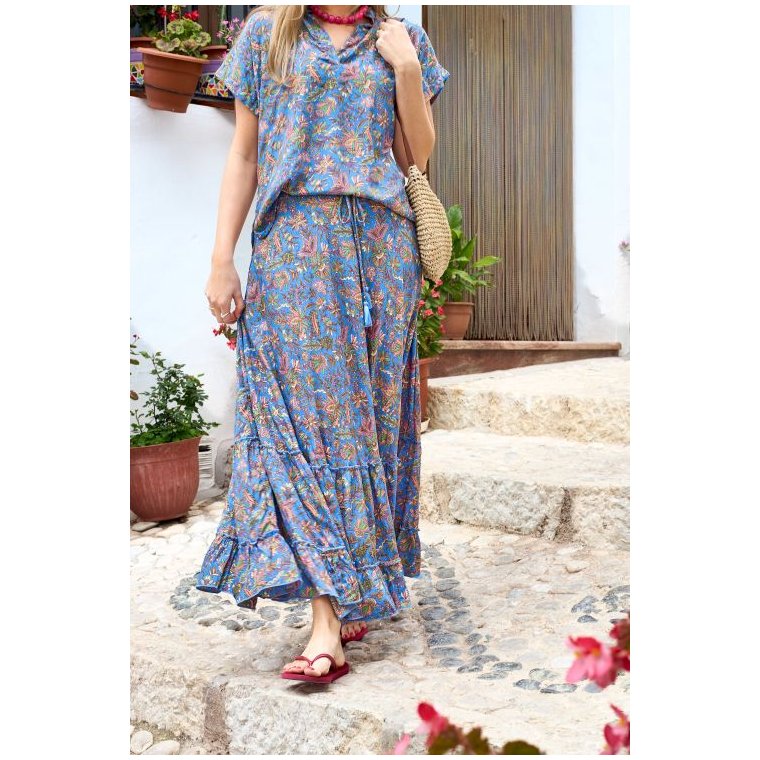 Black Colour - BCLUNA Andrea s/s blouse - Violet Blue