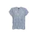 BLACK COLOUR - BCLUNA Andrea s/s top - Blue Argyle