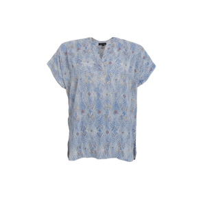 BLACK COLOUR - BCLUNA Andrea s/s top - Blue Argyle