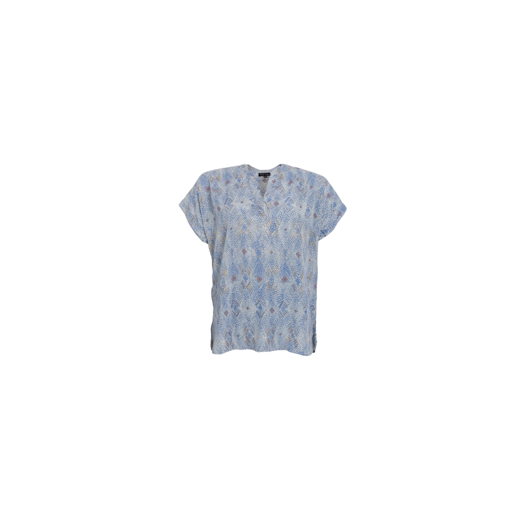 BLACK COLOUR - BCLUNA Andrea s/s top - Blue Argyle