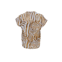 BLACK COLOUR - BCLUNA Andrea s/s top - Blue Zebra