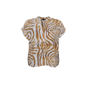 BLACK COLOUR - BCLUNA Andrea s/s top - Blue Zebra