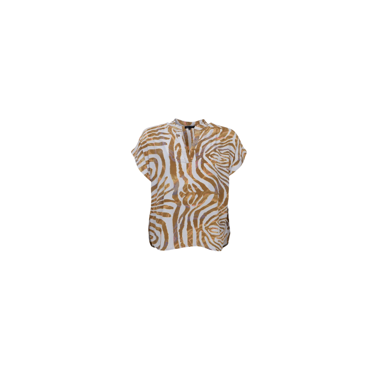 BLACK COLOUR - BCLUNA Andrea s/s top - Blue Zebra