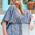 Black Colour - BCLUNA V-neck blouse- Violet Blue