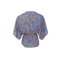 Black Colour - BCLUNA V-neck blouse- Violet Blue